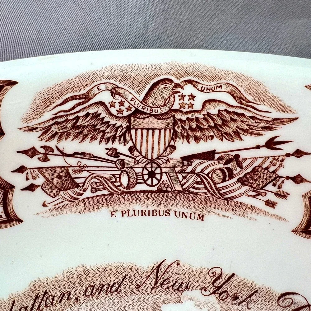 Alfred Meakin Fair Winds Bowl 10in Brown Excellent Historical Maritime